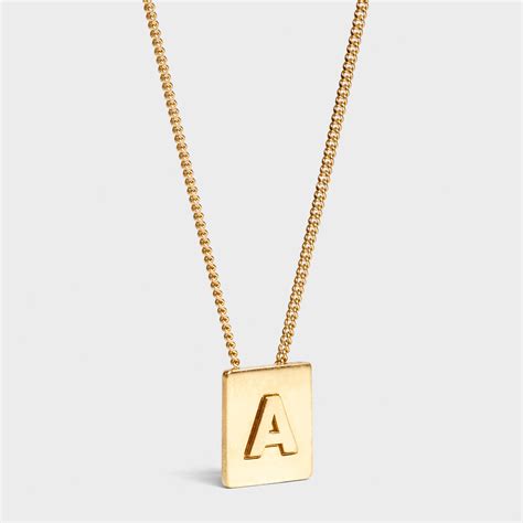 celine cross necklace|celine necklace alphabet.